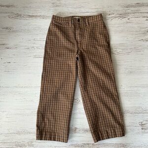 Madewell Slim Emmett Wide Leg Crop in Check Size 30